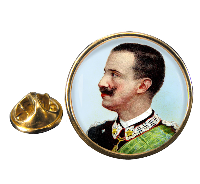 Victor Emmanuel III Round Pin Badge