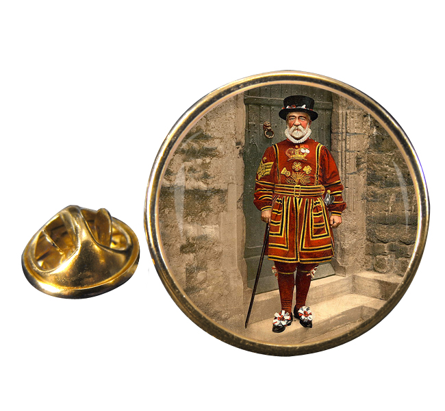 Victorian Yeoman of the Guard Round Pin Badge