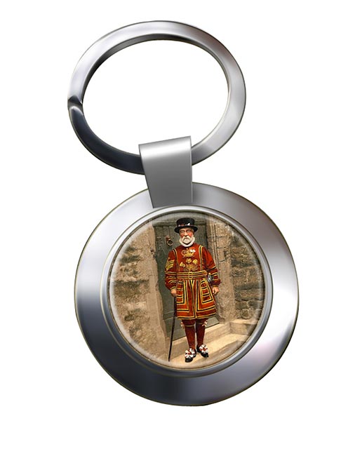 Victorian Yeoman of the Guard Chrome Key Ring