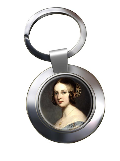 Young Queen Victoria Chrome Key Ring