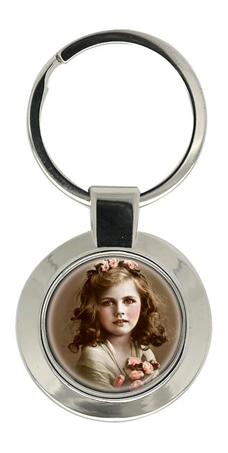 Young Victorian Girl Key Ring