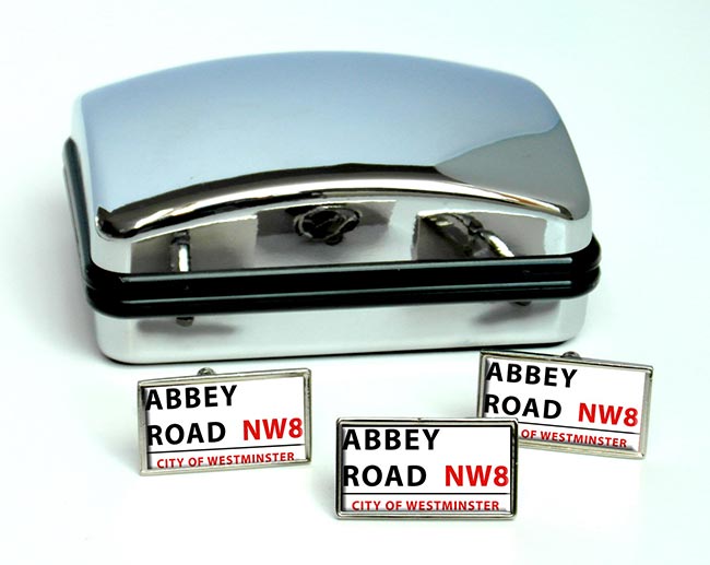 Abbey Road Rectangle Cufflink and Tie Pin Set