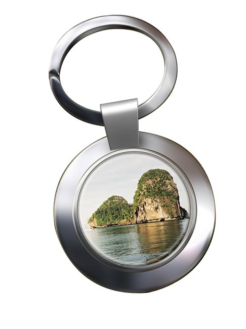 Krabi Thailand Chrome Key Ring