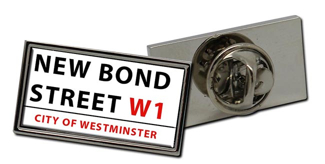 New Bond Street Rectangle Pin Badge