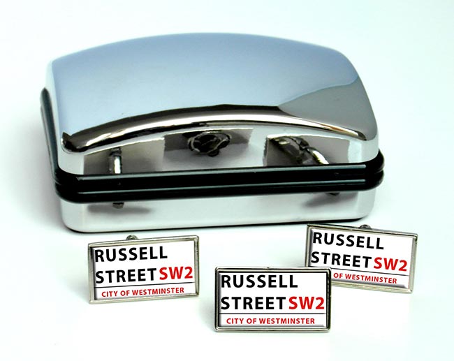Russell Street Rectangle Cufflink and Tie Pin Set