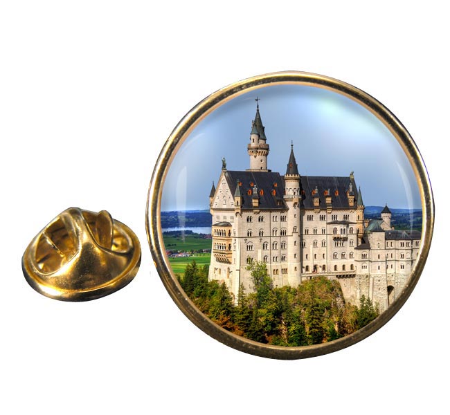 Schloss Neuschwanstein Round Pin Badge