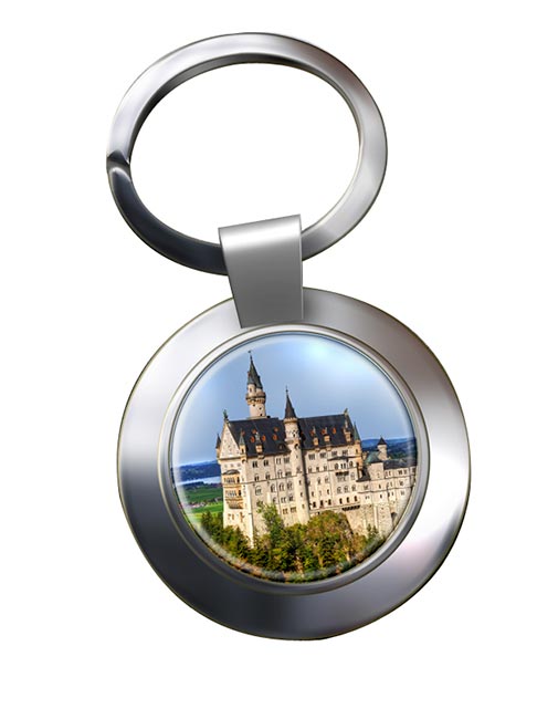 Schloss Neuschwanstein Chrome Key Ring