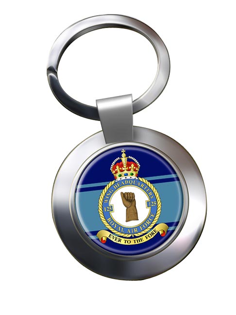No. 125 Wing Headquarters (Royal Air Force) Chrome Key Ring