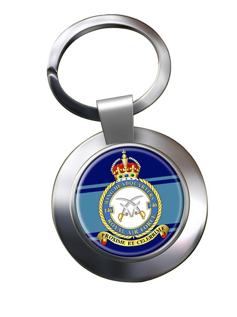 No. 146 Wing Headquarters (Royal Air Force) Chrome Key Ring