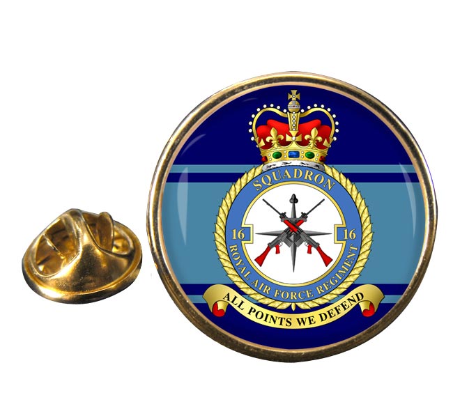 Royal Air Force Regiment No. 16 Round Pin Badge