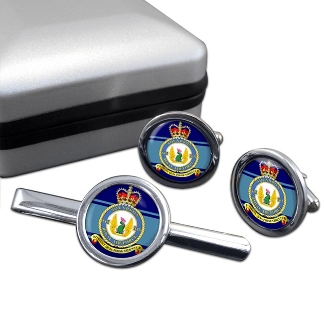 No. 19 Squadron (Royal Air Force) Round Cufflink and Tie Clip Set