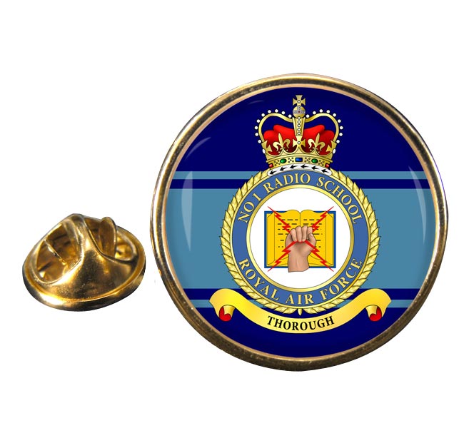 No. 1 Radio School (Royal Air Force) Round Pin Badge