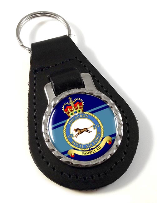 No. 222 Squadron (Royal Air Force) Leather Key Fob