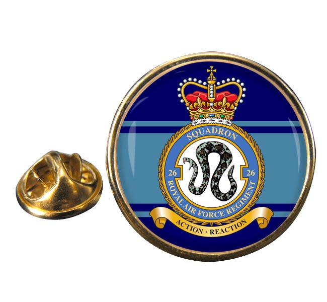 Royal Air Force Regiment No. 26 Round Pin Badge