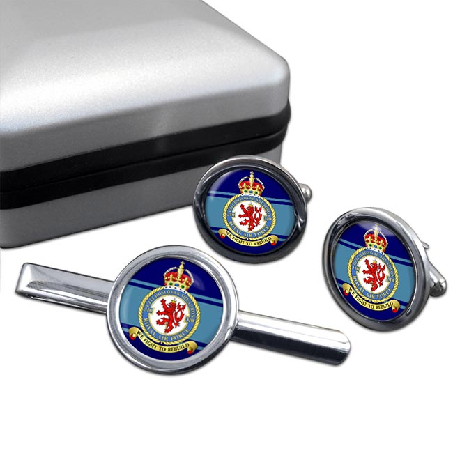 No. 310 Czechoslovak Squadron (Royal Air Force) Round Cufflink and Tie Clip Set
