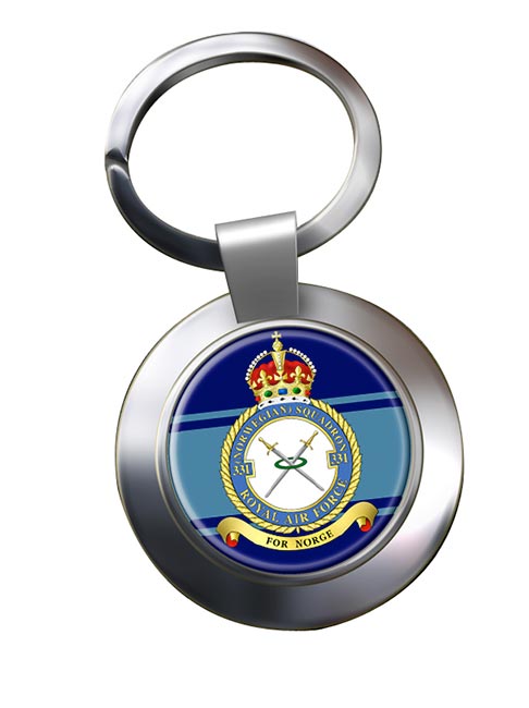 No. 331 Norwegian Squadron (Royal Air Force) Chrome Key Ring