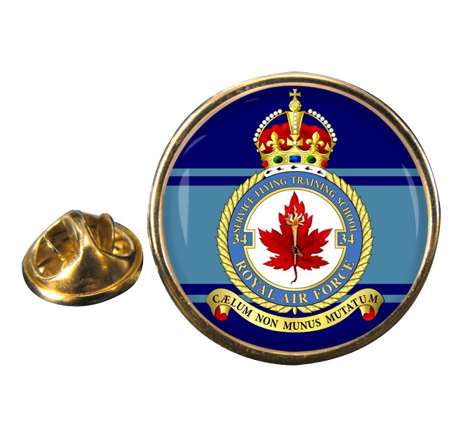 No. 34 Service Flying Training School (Royal Air Force) Round Pin Badge