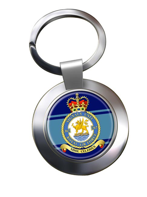 No. 367 Signals Unit (Royal Air Force) Chrome Key Ring