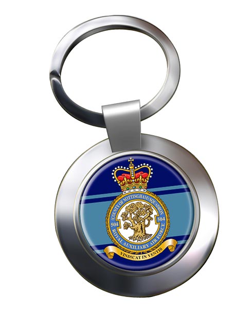 No. 504 Squadron RAuxAF Chrome Key Ring