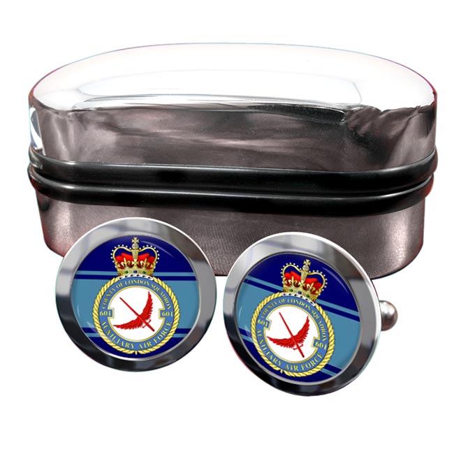 No. 601 Squadron RAuxAF Round Cufflinks