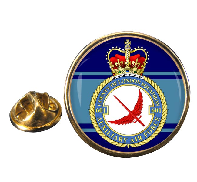 No. 601 Squadron RAuxAF Round Pin Badge