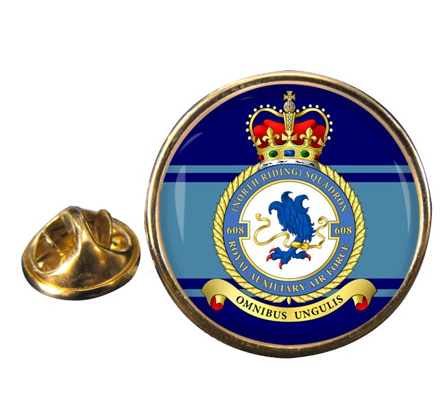 No. 608 Squadron RAuxAF Round Pin Badge