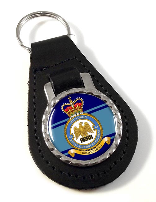 Royal Air Force Regiment No. 63 Leather Key Fob