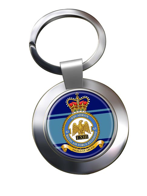 Royal Air Force Regiment No. 63 Chrome Key Ring