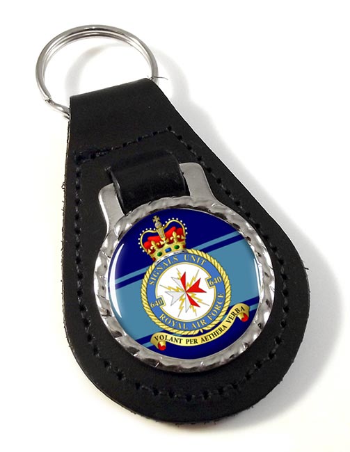 No.640 Signals Unit (Royal Air Force) Leather Key Fob