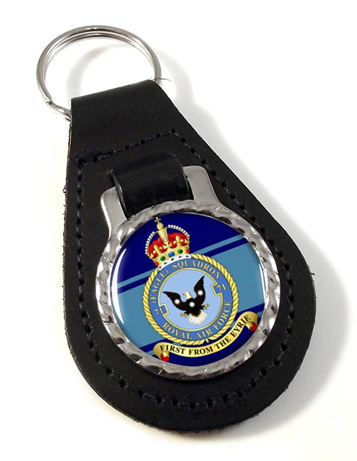 No. 71 Eagle Squadron (Royal Air Force) Leather Key Fob