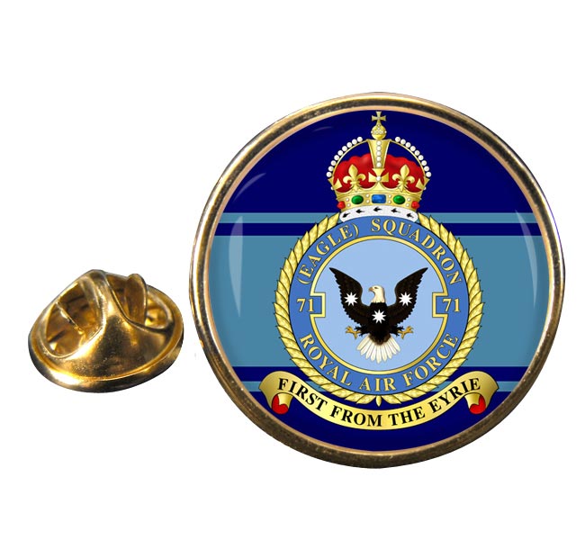 No. 71 Eagle Squadron (Royal Air Force) Round Pin Badge