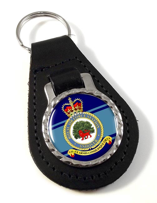RAF Station Andover Leather Key Fob