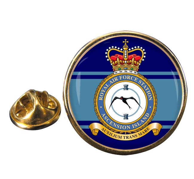 RAF Station Ascension Round Pin Badge