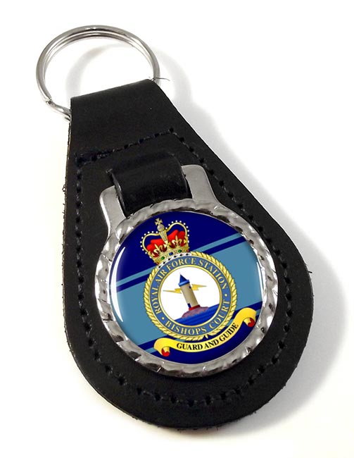 RAF Station Bishops Court Leather Key Fob