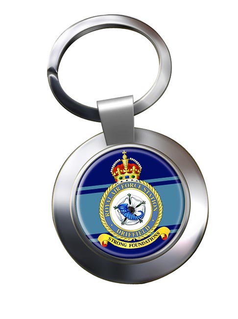 RAF Station Driffield Chrome Key Ring