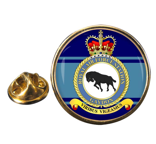 RAF Station Gaydon Round Pin Badge