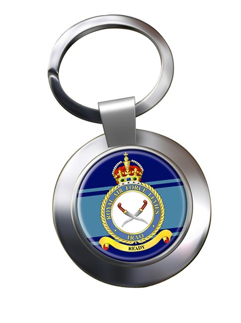 RAF Station Iraq Levies Chrome Key Ring