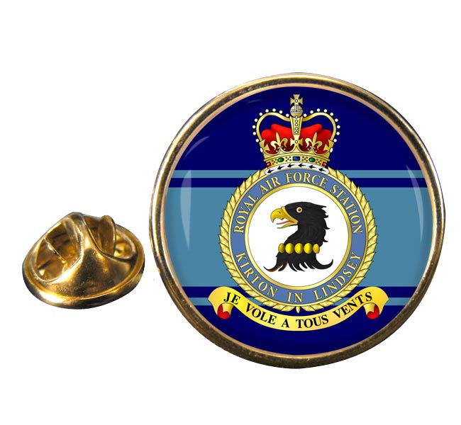 RAF Station Kirton in Lindsey Round Pin Badge