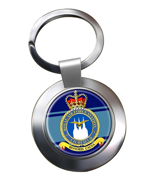 RAF Station Lichfield Chrome Key Ring