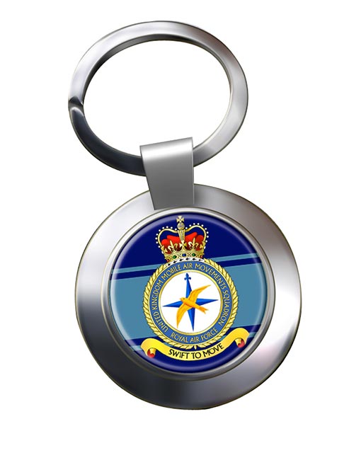 UK Mobile Air Movements Squadron (Royal Air Force) Chrome Key Ring
