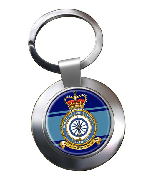 RAF Station Northolt Chrome Key Ring