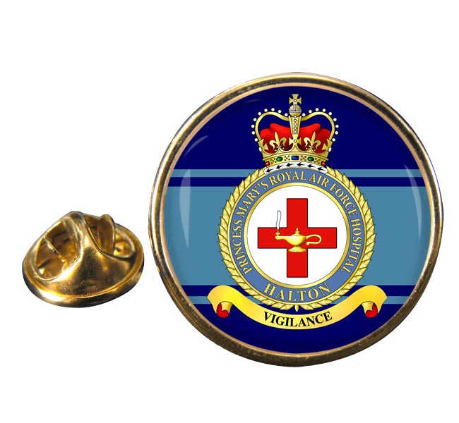RAF Station Princess Mary's Royal Air Force Hospital Halton Round Pin Badge
