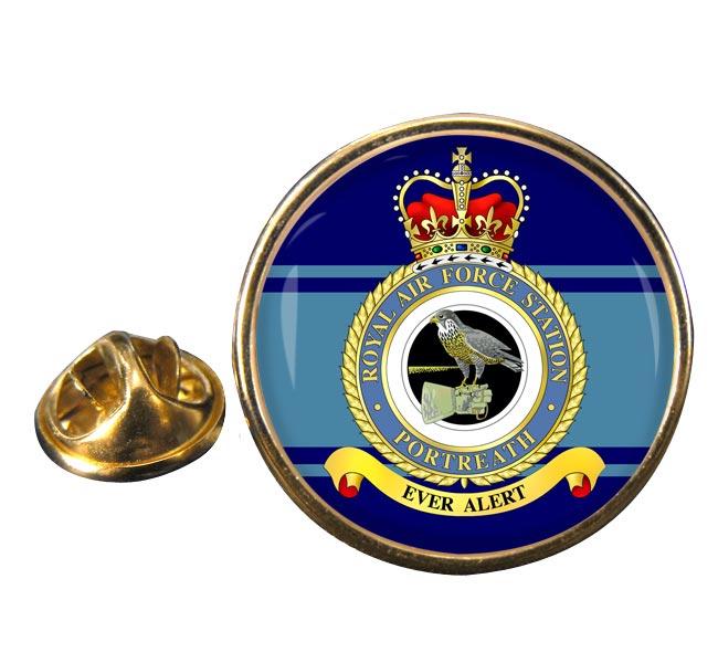 RAF Station Portreath Round Pin Badge