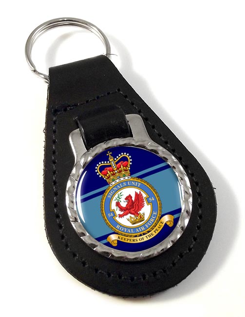 No. 54 Signals Unit (Royal Air Force) Leather Key Fob