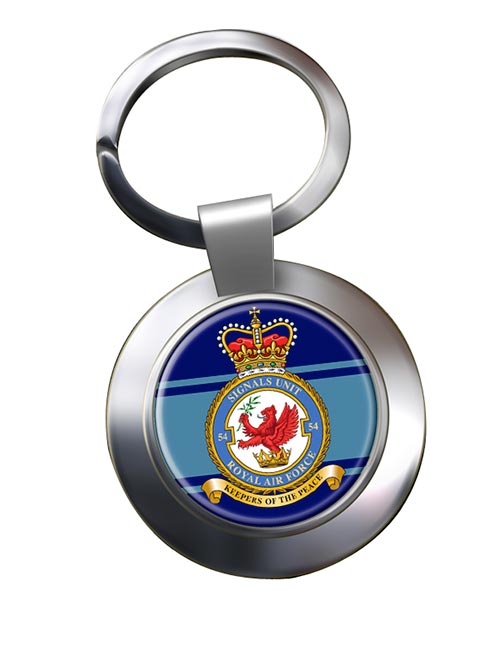 No. 54 Signals Unit (Royal Air Force) Chrome Key Ring