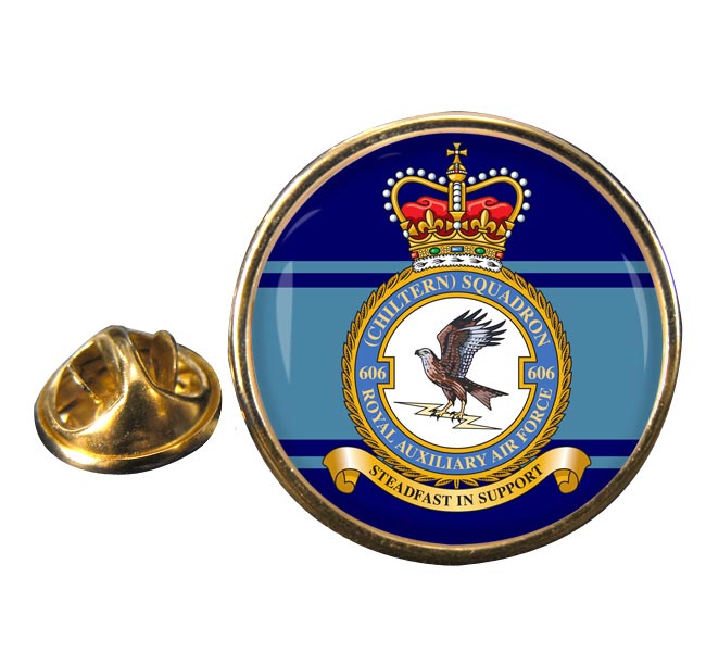 No. 606 Squadron RAuxAF Round Pin Badge
