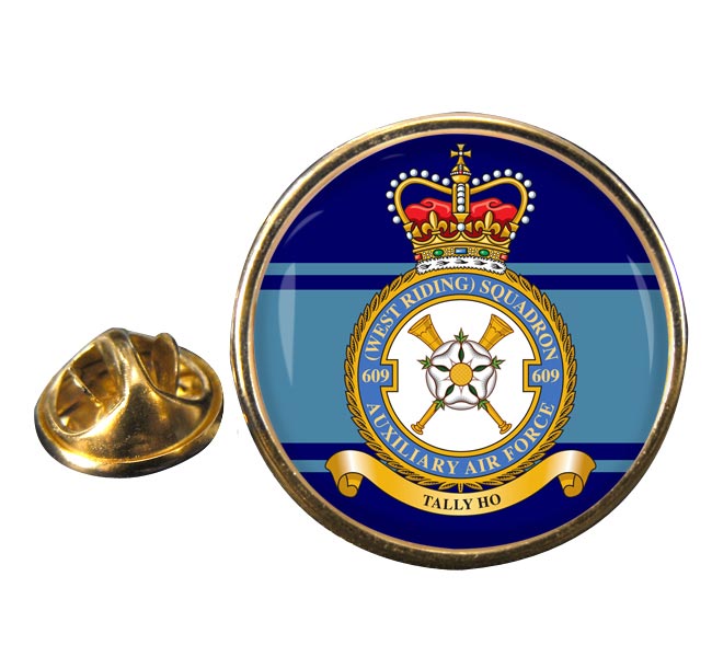 No. 609 Squadron RAuxAF Round Pin Badge