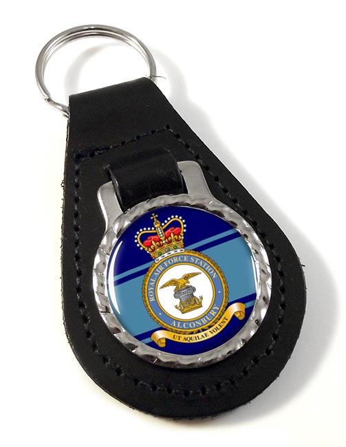 RAF Station Alconbury Leather Key Fob