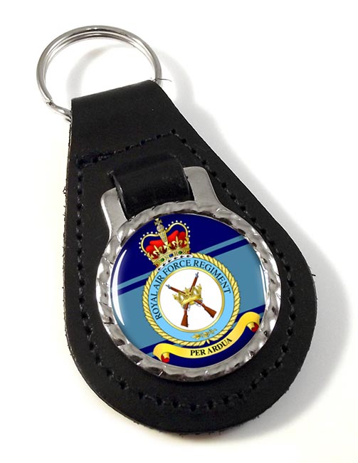 Royal Air Force Regiment Leather Key Fob