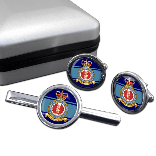 Search and Rescue Training Unit (Royal Air Force) Round Cufflink and Tie Clip Set